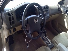 2004 HONDA CIVIC, SILVER, LX MODEL, 1.7L, AT.    A26329